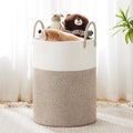 YOUDENOVA Woven Rope Laundry Hamper Basket, 72L Tall Luandry Basket, Baby Nursery Hamper for