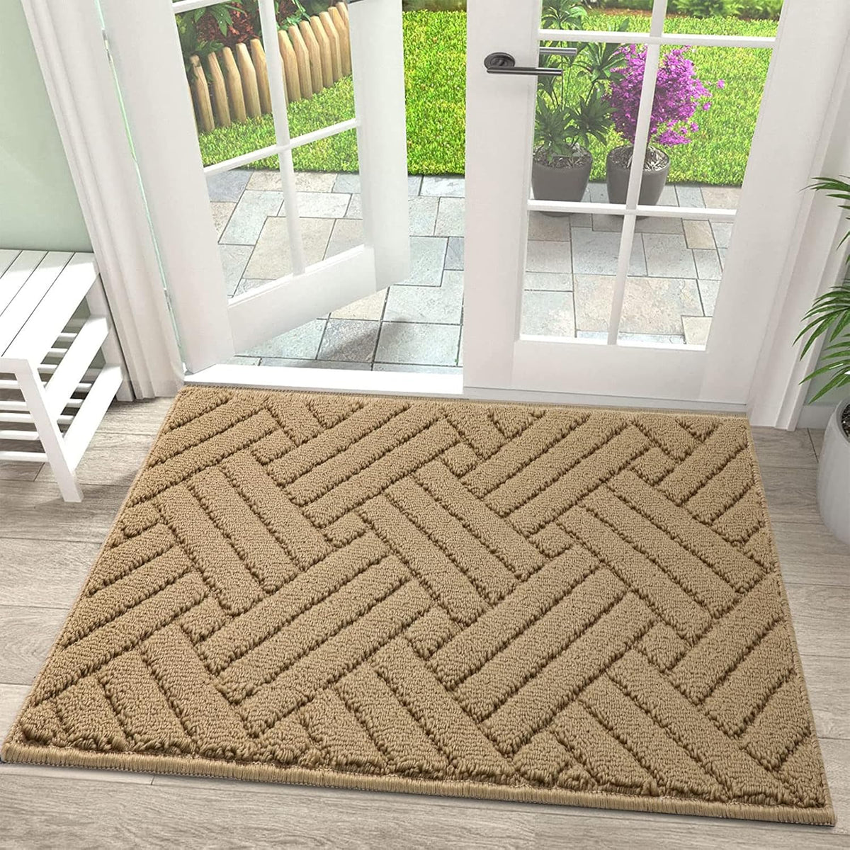 Door Mat Indoor Doormat, Entryway Rug Door Mats Non-Slip Rubber Backing, Low-Profile Entrance Rugs