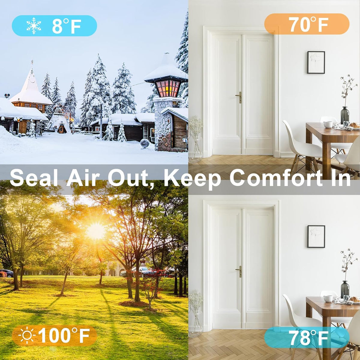 White Strong Adhesive Foam Sealing Weather Stripping, High Density Door Insulation Strip, Closed