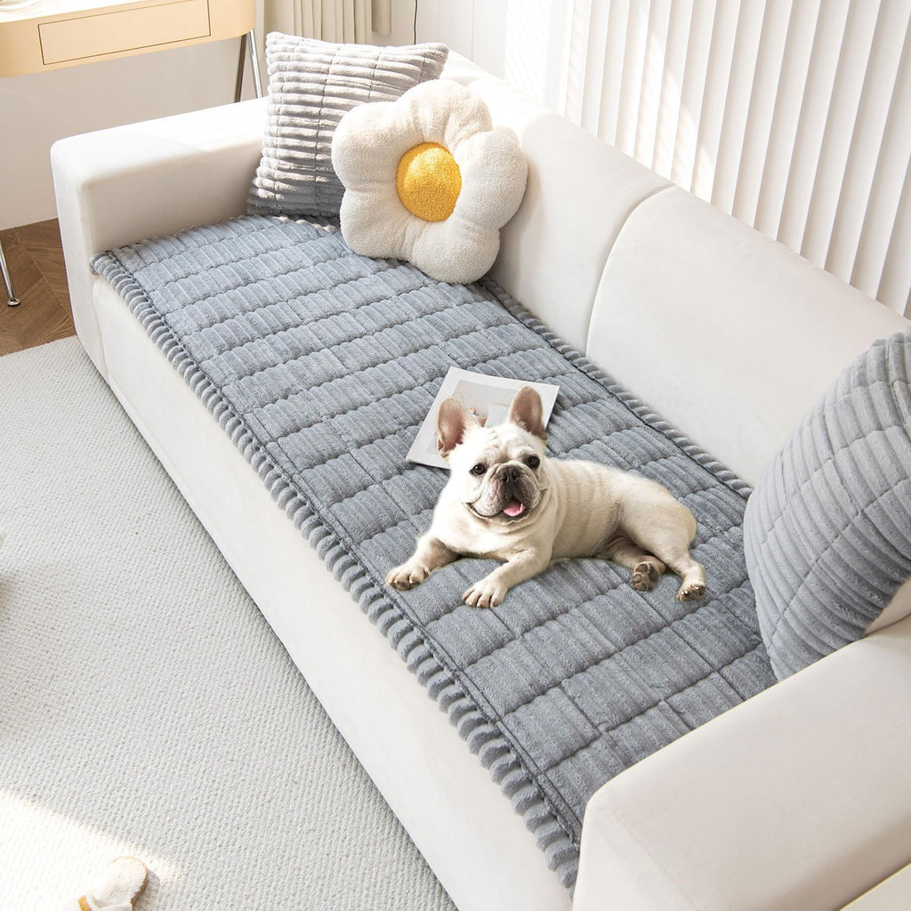 OTOB Dog Couch Covers for 3 Cushion Washable Non Slip Plush Pet Friendly Bed Mat Sofa Cover for