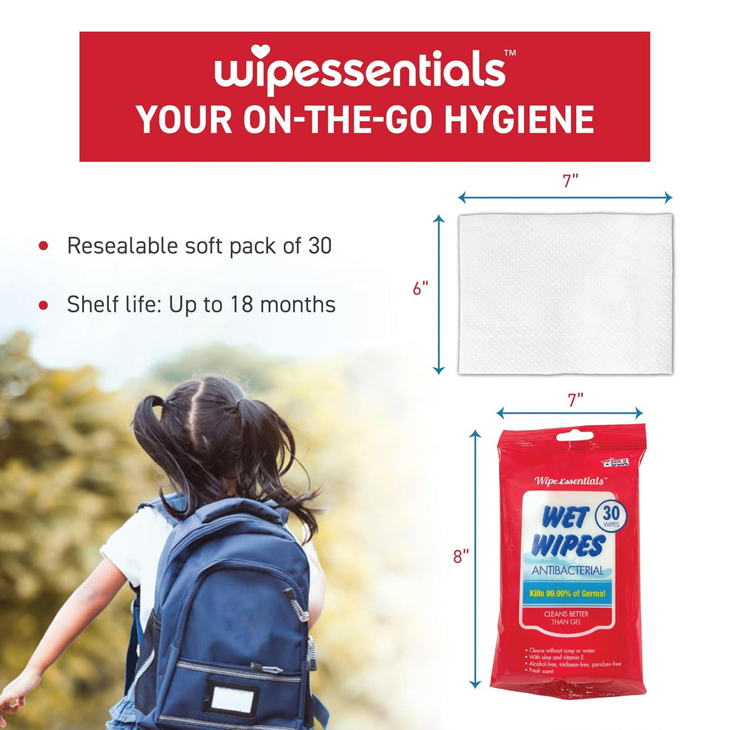 WipeEssentials Hand Sanitizer Wipes, Hand Wipes for Adults and Kids - 360 wipes - 12 Packs of 30ct