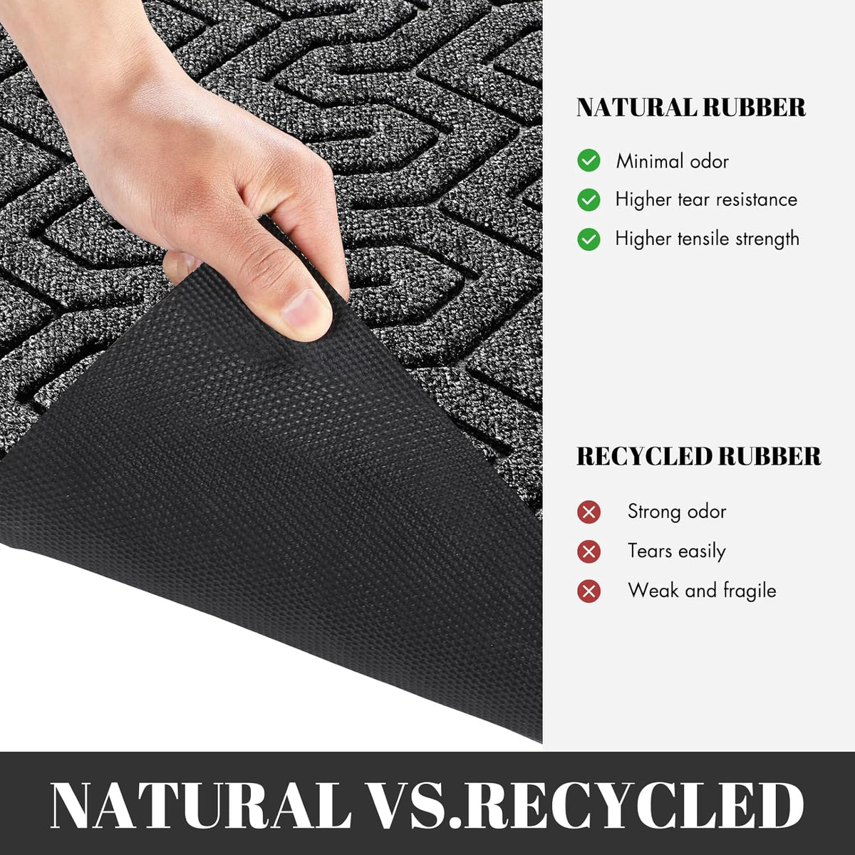 Yimobra Extra Large Door Mat Outside Entrance 60x32, Waterproof Heavy Duty Outdoor Mats for Front