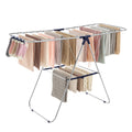 SONGMICS Clothes Drying Rack, with Sock Clips, Metal Laundry Rack, Foldable, Space-Saving