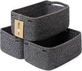 Small Storage Baskets for Organizing | Closet Organizer Bins | Shelf Toy Basket | Woven Rope