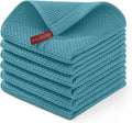 Homaxy 100% Cotton Waffle Weave Kitchen Dish Cloths, Ultra Soft Absorbent Quick Drying Dish Towels