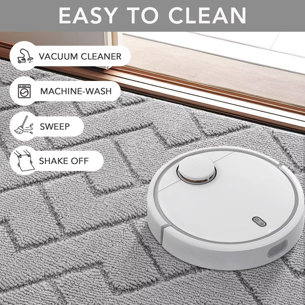 hicorfe Indoor Doormat,Front Back Door Mat TPR Backing Non Slip Mats 20"x31.5" Absorbent Resist