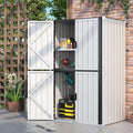 AECOJOY Outdoor Storage Cabinet, Outdoor Cabinets Waterproof with Shelves, Large Lockable Storage