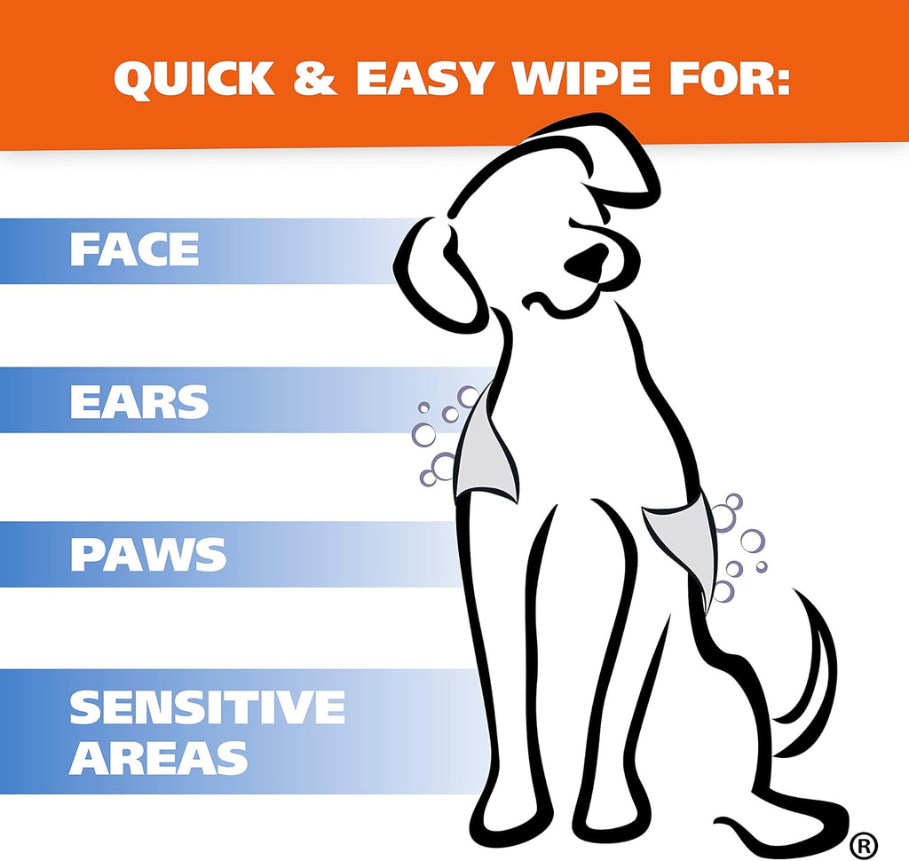 Wahl USA Pet Refresh Lavender Cleaning Wipes for All Dog Breeds - Use on Ears, Nose, Paws, Bottom