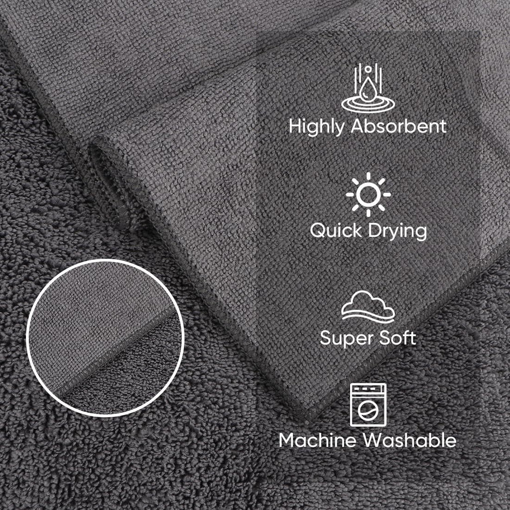HOMEXCEL Microfiber Washcloths 50 Pack, Highly Absorbent and Soft Face Towel, Multi-Purpose Wash