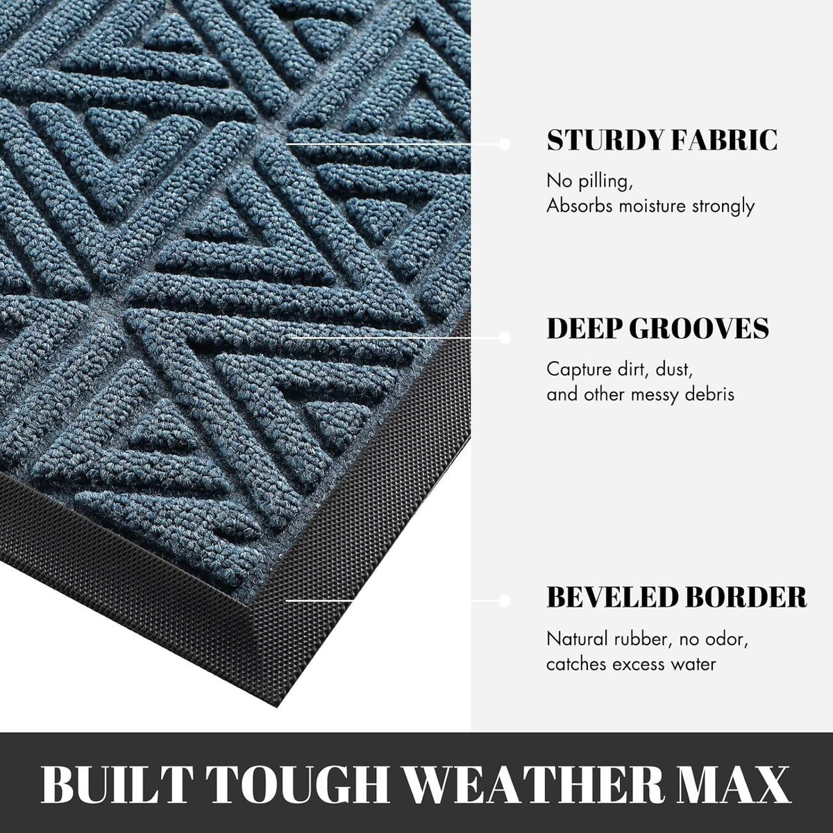 Yimobra Extra Large Door Mat 60x32, All-Weather Waterproof Non-Slip Welcome Matt Outdoor, Heavy