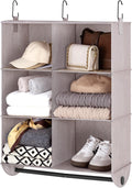 StorageWorks Hanging Closet Organizer with Metal Rod, 6-Section Closet Organizers and Storage