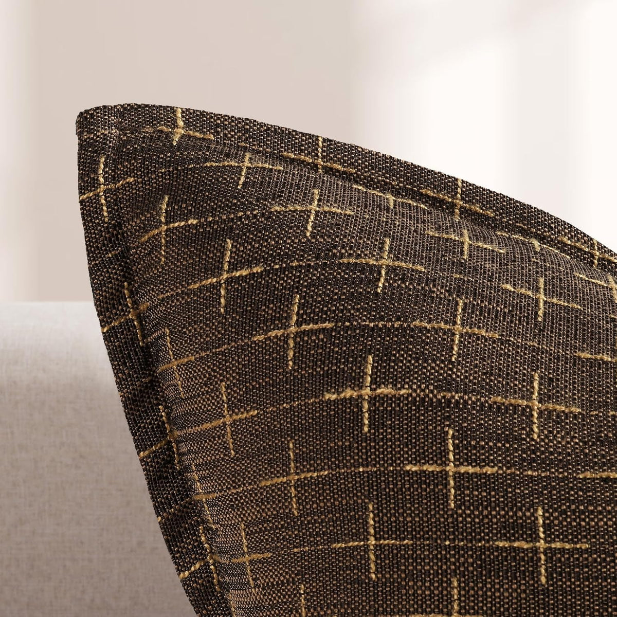 ZWJD Pillow Covers 20x20 Set of 2 Soft Polyester Textured Pillow Covers with Stylish Flange Edge