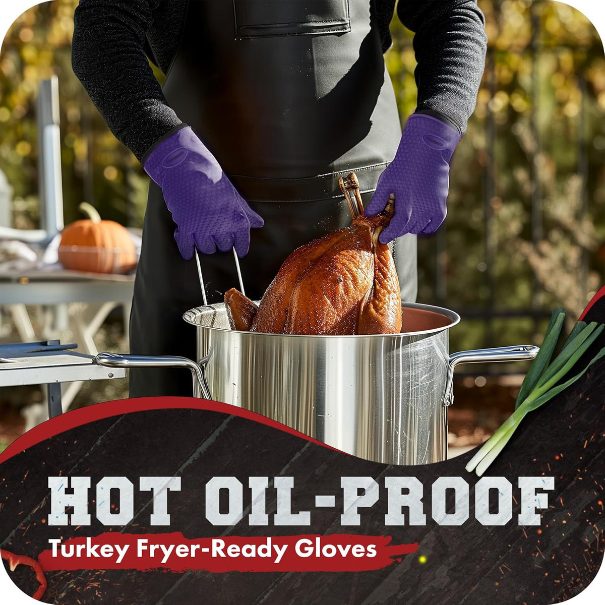 KITCHEN PERFECTION XL Silicone Smoker Oven Gloves -Extreme Heat Resistant BBQ Gloves -Handle Hot