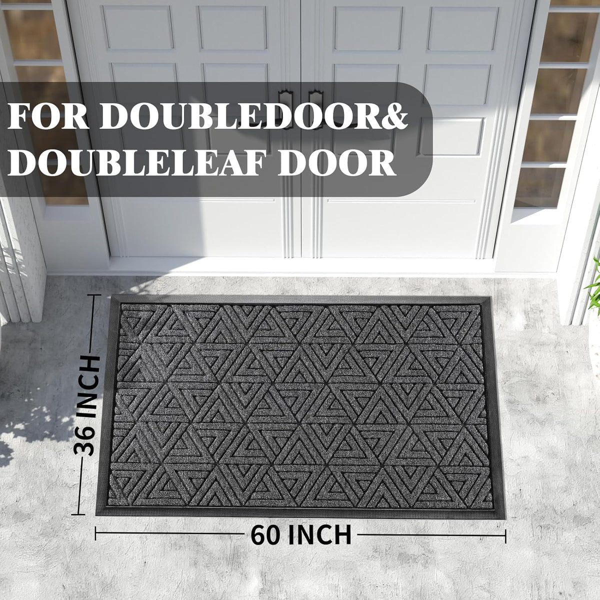 Yimobra Extra Large Door Mat 60x32, All-Weather Waterproof Non-Slip Welcome Matt Outdoor, Heavy