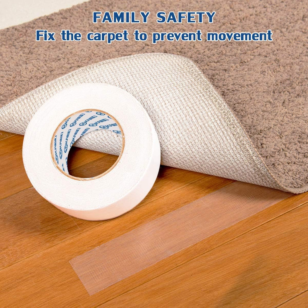 Heavy Duty Carpet Tape Double Sided 4 INx30YD Rug Tape for Area Rugs on Carpet, Perfect Rug Gripper
