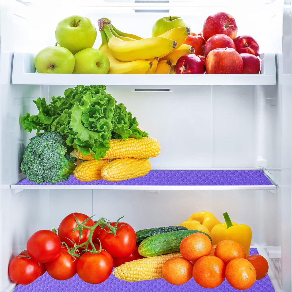 24Pcs Refrigerator Liners, Washable Fridge Liner Mats Covers Pads for Glass Shelf Cupboard Cabinet