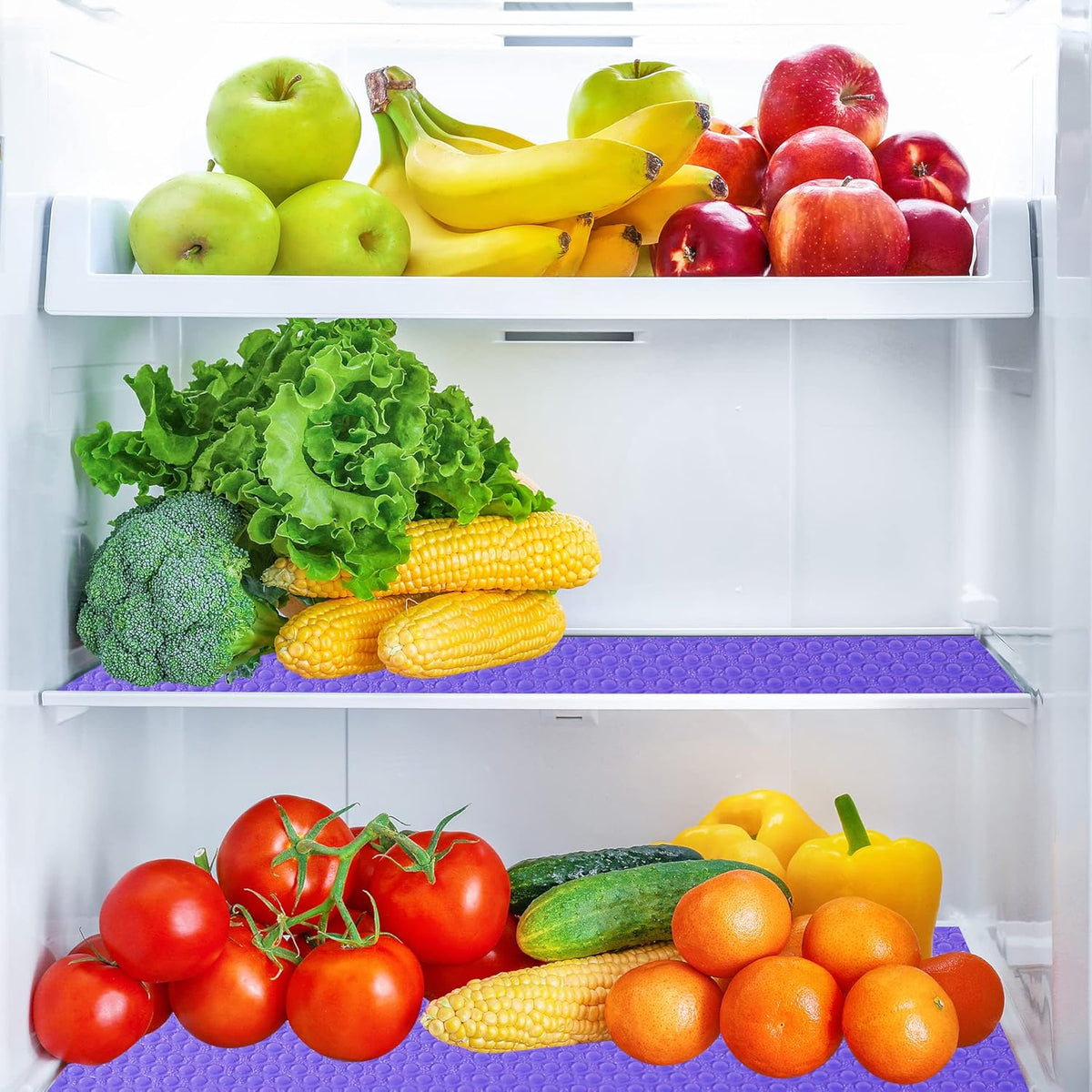 24Pcs Refrigerator Liners, Washable Fridge Liner Mats Covers Pads for Glass Shelf Cupboard Cabinet