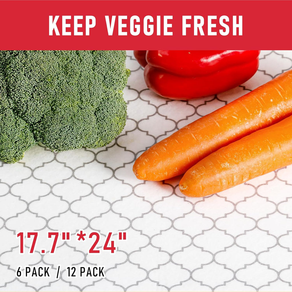 Cooyes Refrigerator Liners & Fresh mats for Fridge Drawer and Glass Shelves, Absorbent Cloth