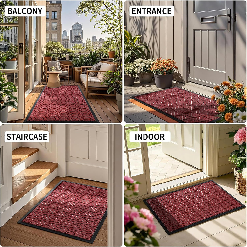 Yimobra Front Door Mat Outside Entrance 29.5x17, Waterproof Heavy Duty Outdoor Mats for Front Door