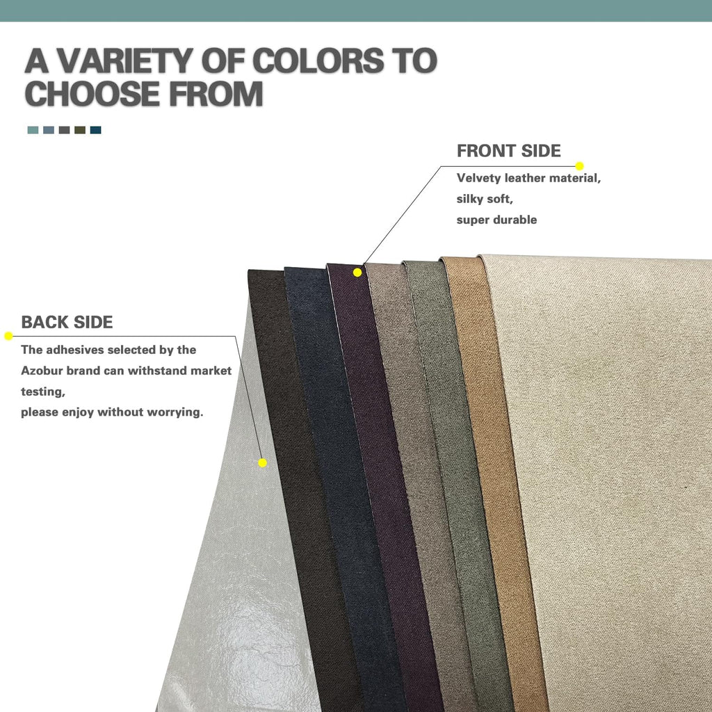 Azobur Velvet Repair Patch, Self-Adhesive Flannel Fabric Patch, Multi Colors, Microfiber Patch，Can