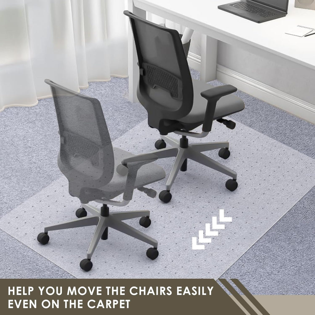 Azadx Heavy Duty Office Chair Mat for Carpet 32" x 48" Hard Material Chair Mat for Carpeted Floor