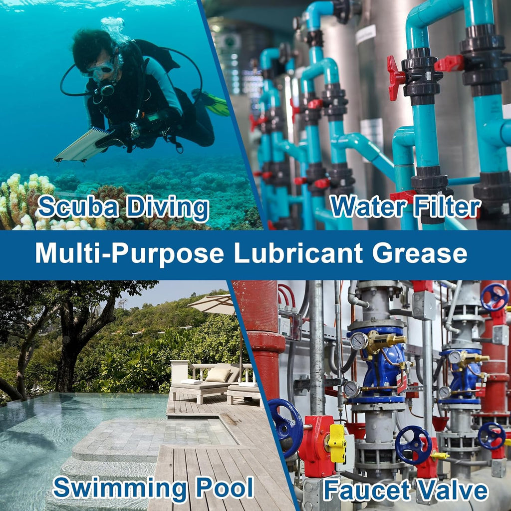 Faucet O-Rings Grease Silicone Lubricant Pool Lube Tube for O Ring Rubber Washers Water Filter Pump