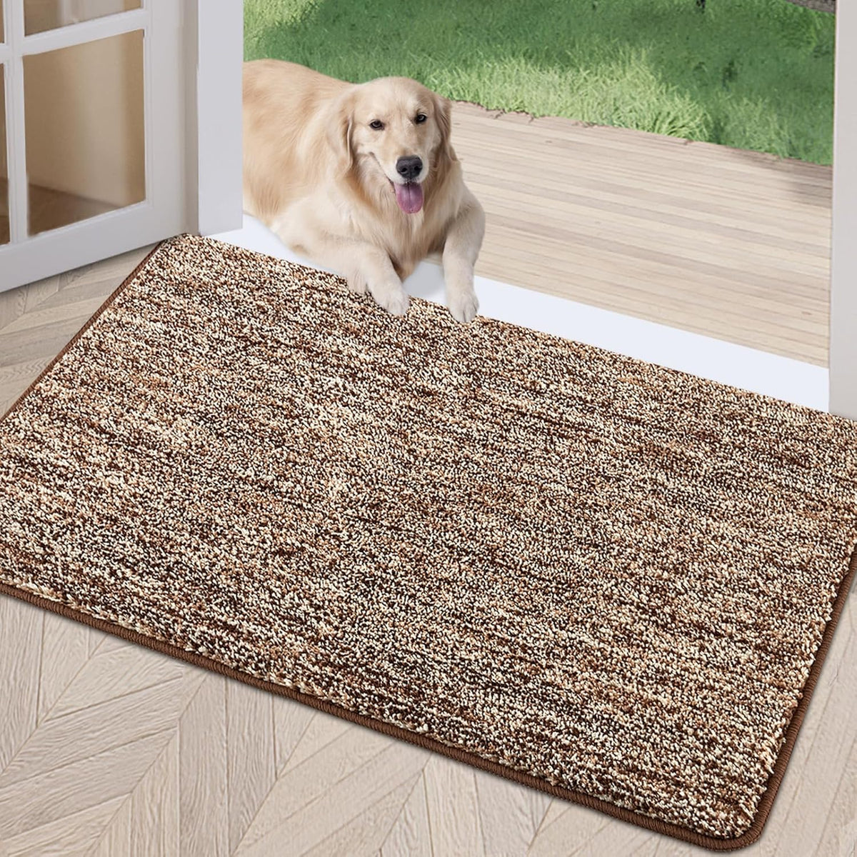 REFETONE Indoor Doormat, Front Door Mat 20"x32" Absorbent Rubber Backing Non Slip Door Mats