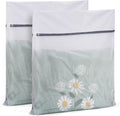 2 Pack XXL Durable Honeycomb Mesh Laundry Bags for Delicates with AUTO-Lock Zipper, Lingerie Bags