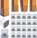 BUMACO Chair Leg Floor Protectors Square Chair Leg Protectors for Hardwood Floors Silicone Pads