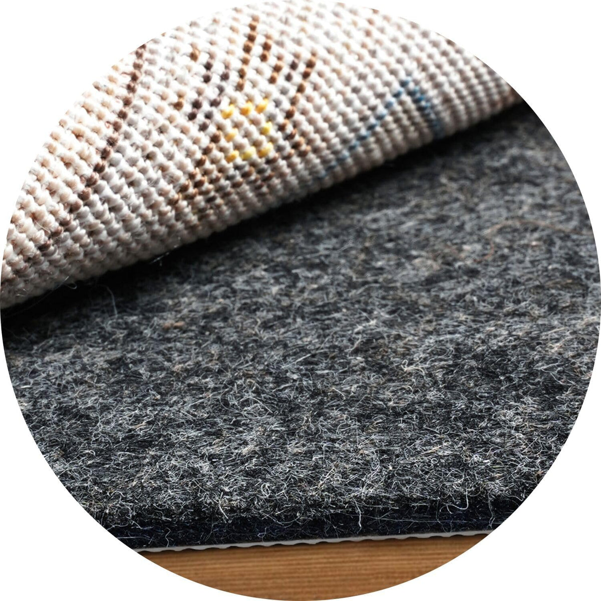 BAGAIL Felt and Natural Rubber Backing Rug Pads 1/8” Thick, Round 8 Feet Non Slip Rug Gripper Keep