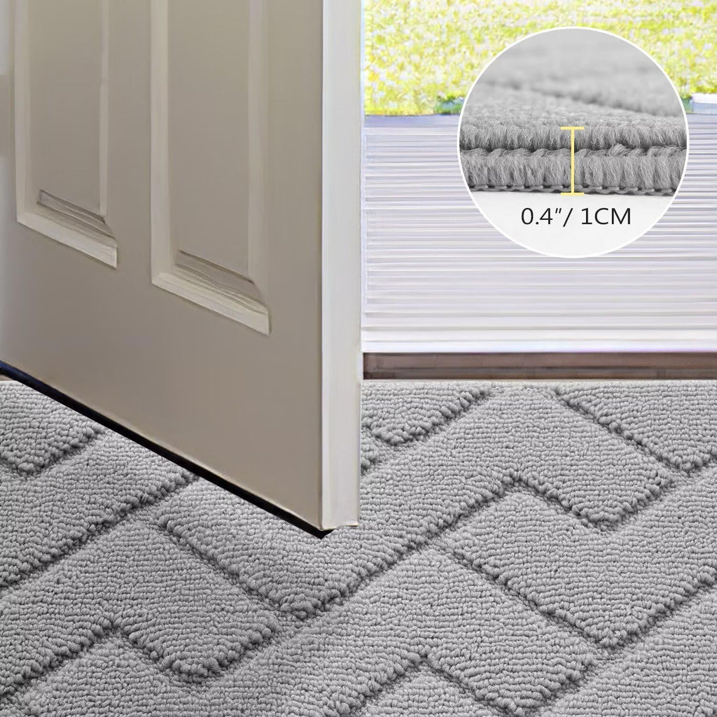 hicorfe Indoor Doormat,Front Back Door Mat TPR Backing Non Slip Mats 20"x31.5" Absorbent Resist