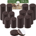 Fursafe&Q Felt Furniture Pads, Furniture Felt Pads for Hardwood Floors -Self Adhesive Chair Leg