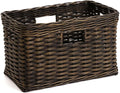The Basket Lady Tall Rectangular Wicker Storage Basket, Small, 16.5 in L x 10.5 in W x 10.5 in H