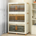3 Tier Extra Large Stackable Storage Bins with 1 Lid 155 QT/Tier, Collapsible Plastic Box Storage