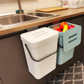 stonespace Hanging Trash Can, 3.2 Gallon/12L Small Waste Bin with Lid for Kitchen Cabinet Door or