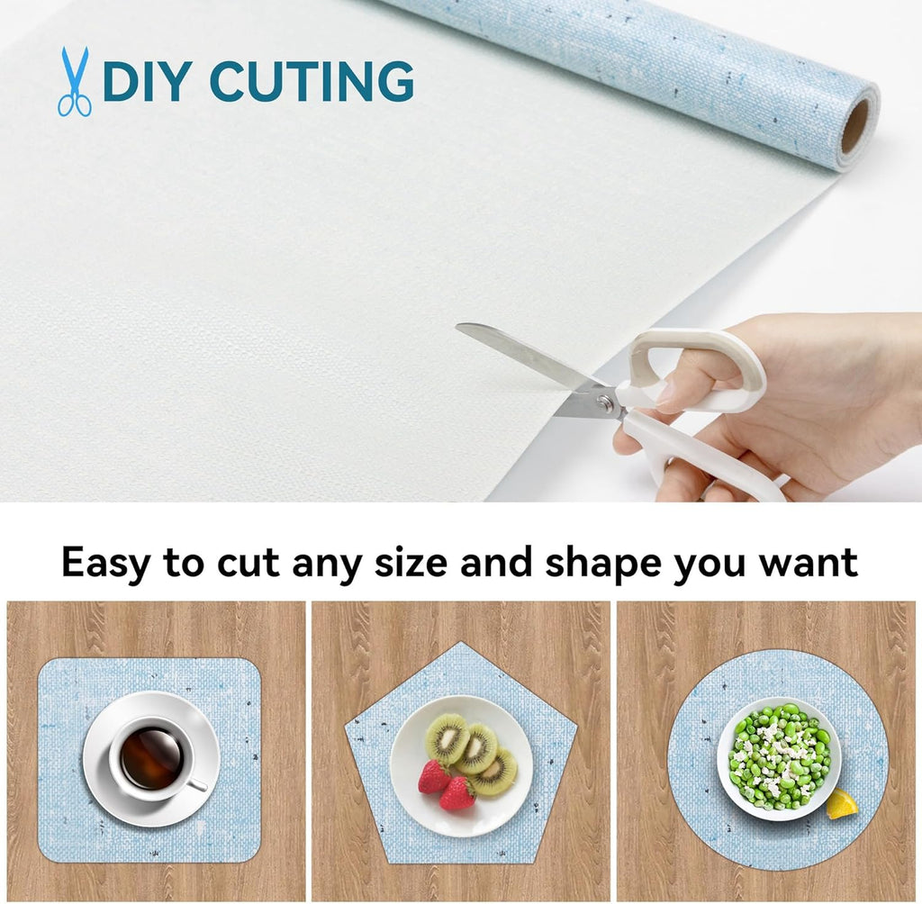 10 Rolls 20" W x 72" L Floral Drawer and Shelf Liner for Cabinets, Non-Adhesive Strong Grip