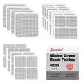 28 Sheets Window Screen Patches Repair Kit, Grey/Black 3 Sizes Window Screen Repair Kit for Mesh
