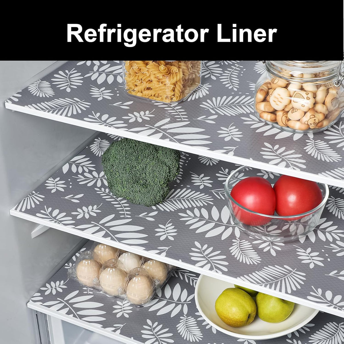 Cooyes Shelf Liners for Kitchen Cabinets Waterproof & Oil-Proof Kitchen Cupboard Mats Non-Slip