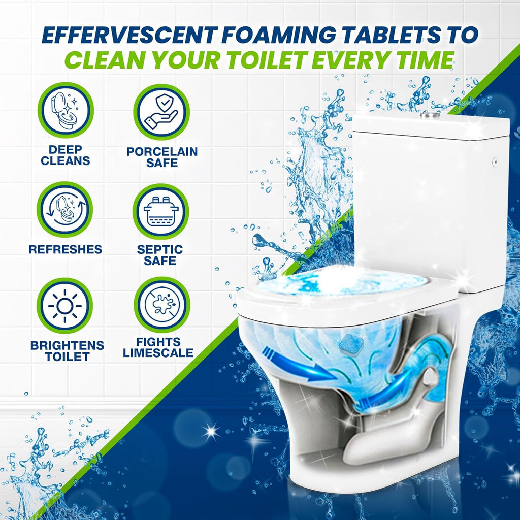 True Fresh Toilet Bowl Cleaner Tablets 24 Pack – Deodorizer & Septic Safe – Deep Cleaning, Odor