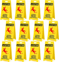 MATTHEW CLEANING 25'' Industrial Wet Floor Sign 12 Pack 2-Sided Durable Corrugated Plastic Birght