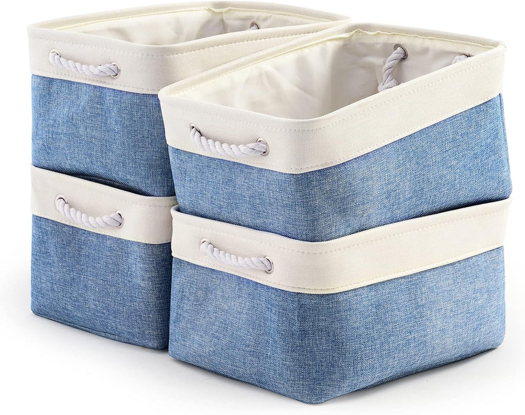 TcaFmac Storage Basket for Organizing - Large 4 Pack Fabric Storage Bins Baskets for Shelves with