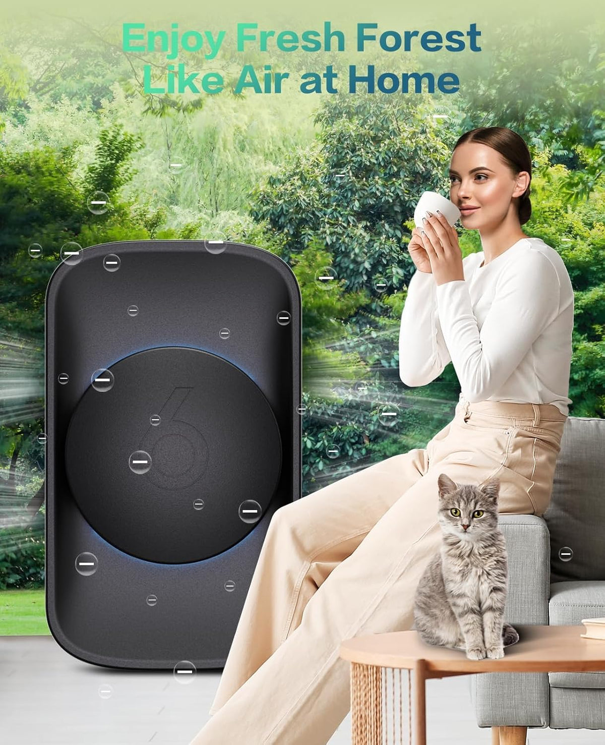 Air Ionizers for Home (3 Pack), Negative Ion Generator, Quiet Air Freshener for Bedroom Kitchen