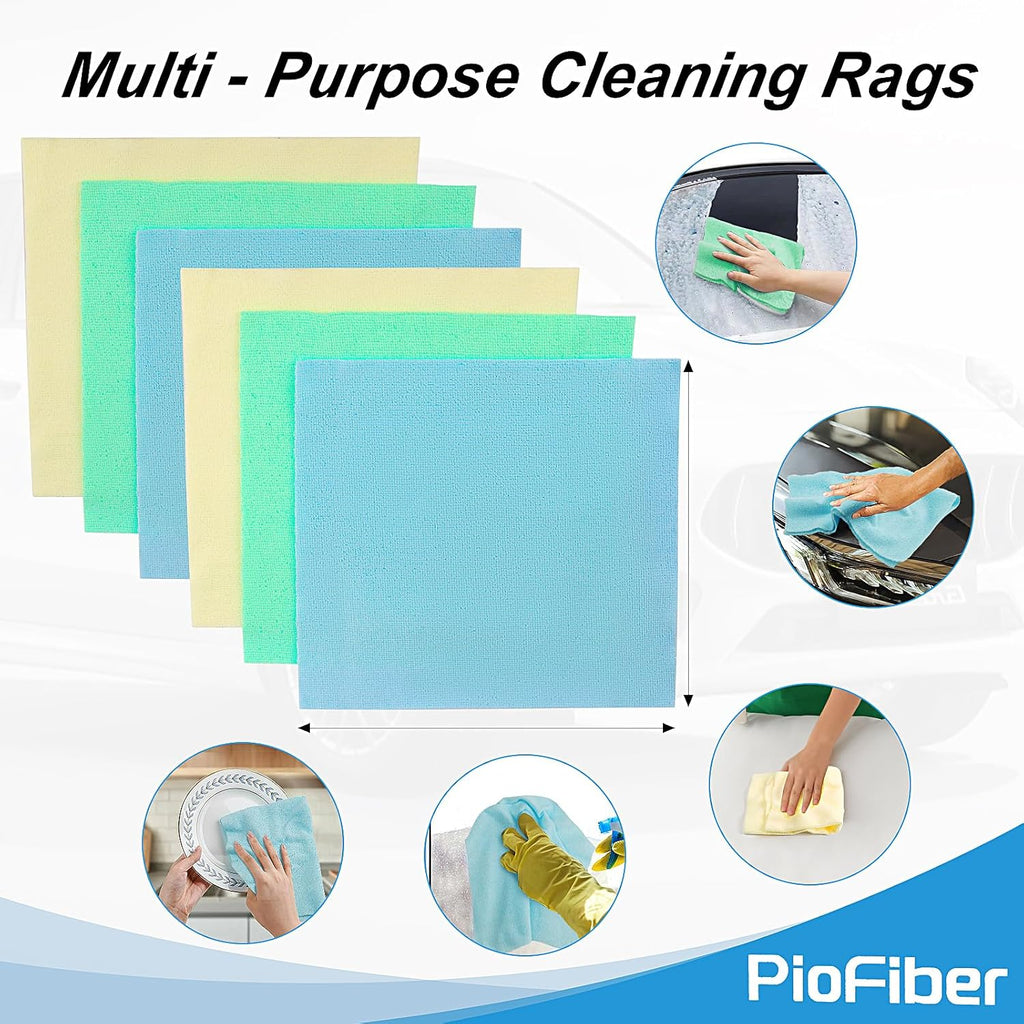 Shop Towels – 50 Pack Edgeless Microfiber Cleaning Cloths, Lint-Free & Reusable Rags for Car