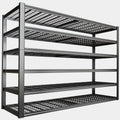 65" W Garage Shelving Heavy Duty, 6 Tier Garage Shelves, Adjustable Storage Shelving Unit