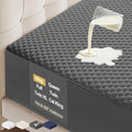OhGeni 100% Waterproof Mattress Protector, King-Gray Size Mattress Pad, Fits 6"-20" Mattresses with