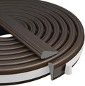 Wedge-Shape Window Weather Stripping Door Frame Seal Strip 2Pcs×196" Brown,Upgrade Black
