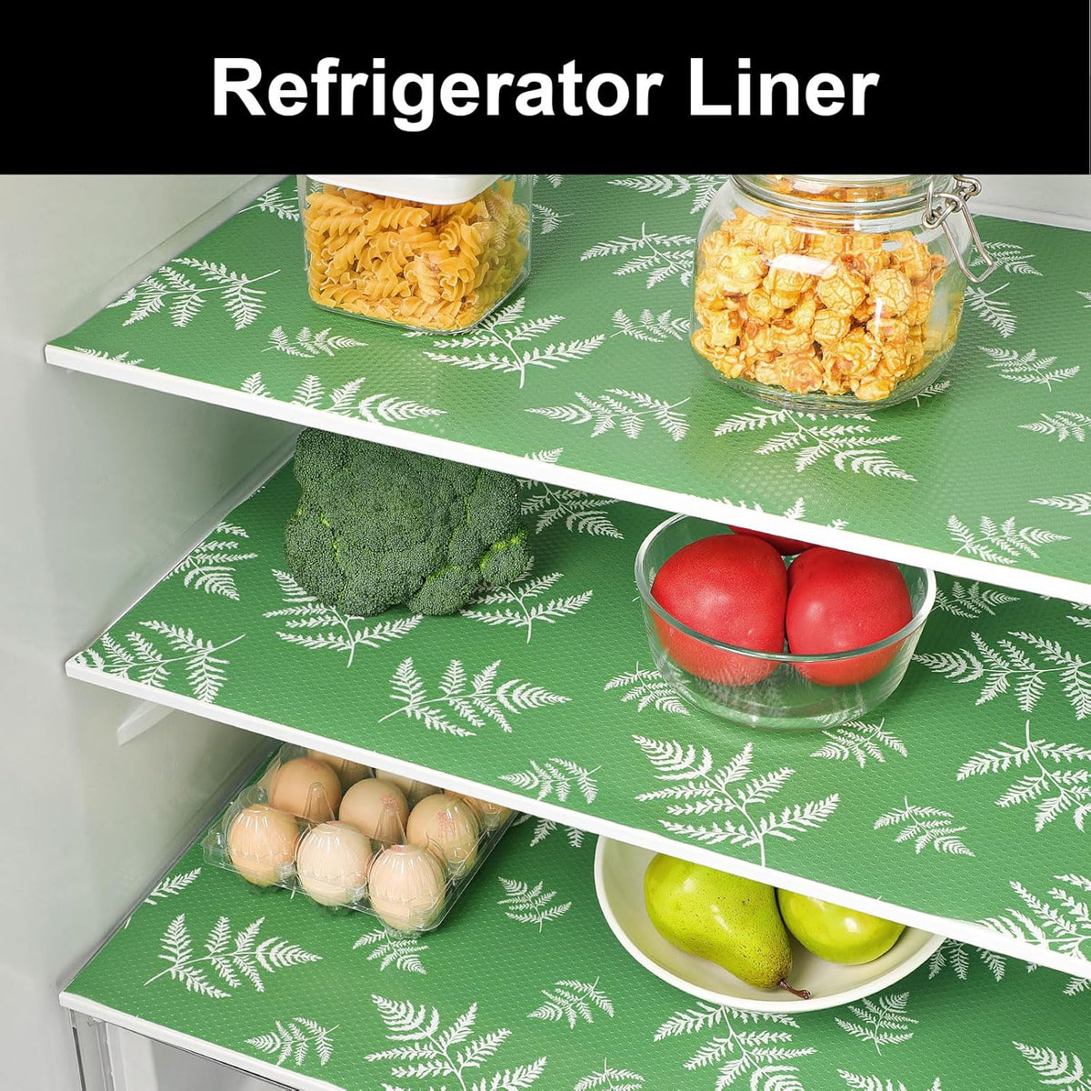 CooyesFridge Liners Shelf Liner for Kitchen Cabinets Refrigerator Liners Waterproof & Oil-Proof