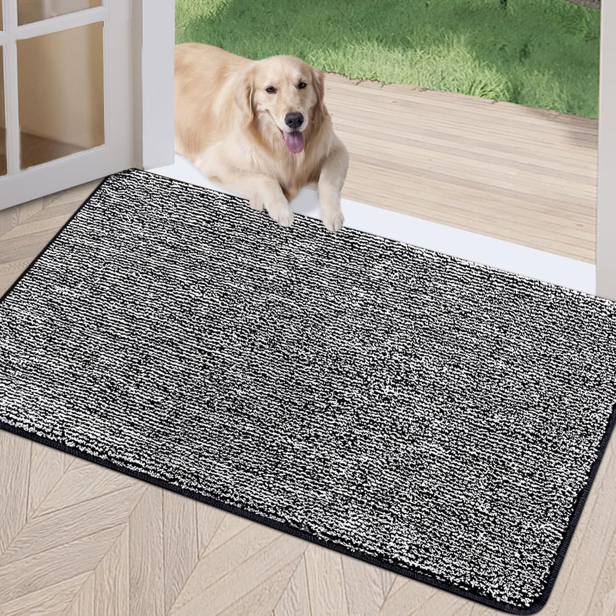 REFETONE Indoor Doormat, Front Door Mat 36"x59" Absorbent Rubber Backing Non Slip Back Door Mats