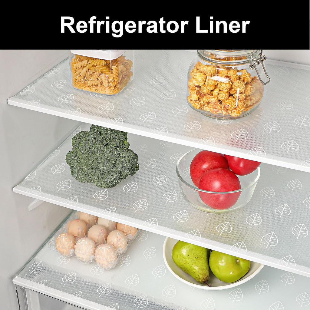 CooyesFridge Liners Shelf Liner for Kitchen Cabinets Refrigerator Liners Waterproof & Oil-Proof