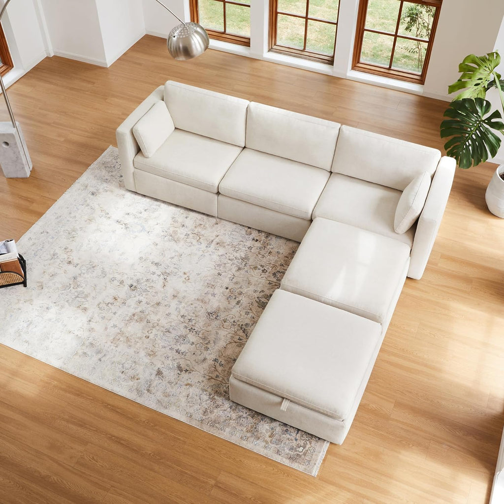 CHITA Oversized Modular Cloud Sectional Sofa, FSC Certified U Shaped Sectional Couches for Living